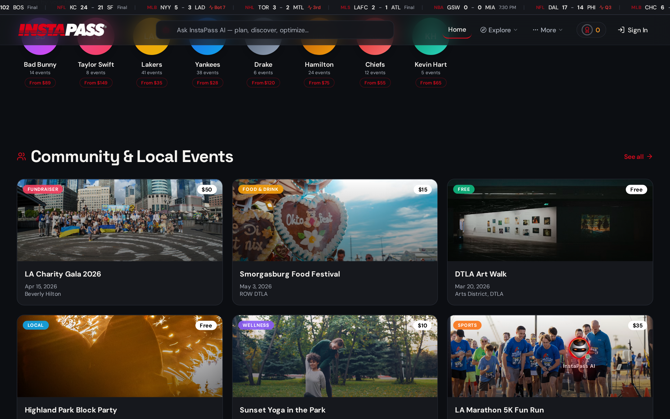 InstaPass unified pass detail
